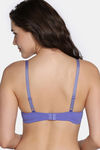 Zivame Glitter Straps Padded Non Wired 3/4Th Coverage T-Shirt Bra - Blue Iris — thumbnail 3